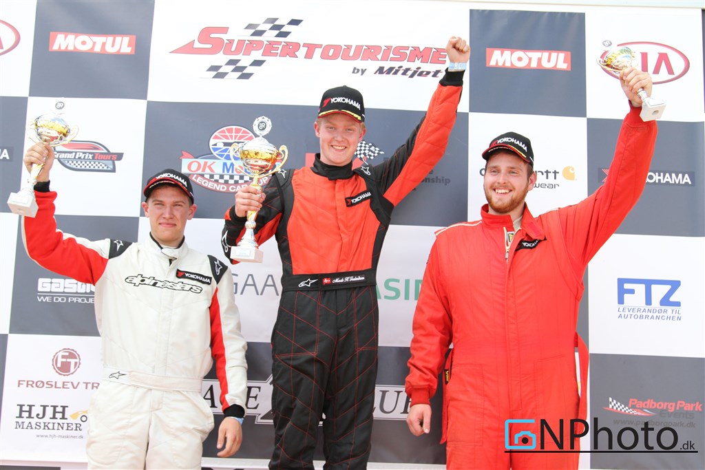 Mads Hedegaard Frederiksen tog sin debutsejr i heat 1 foran Andreas Top Jensen og Mikkel Gregersen.
(Foto: CNPhoto.dk)